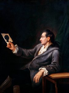 Johann Wolfgang Von Goethe kijkt naar een silhouet, kopie van een schilderij door G. M. Kraus, c.1778 door Johann Ehrenfried Schumann